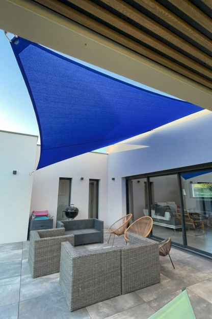 Voile d'Ombrage Rectangulaire avec Kit Fixation